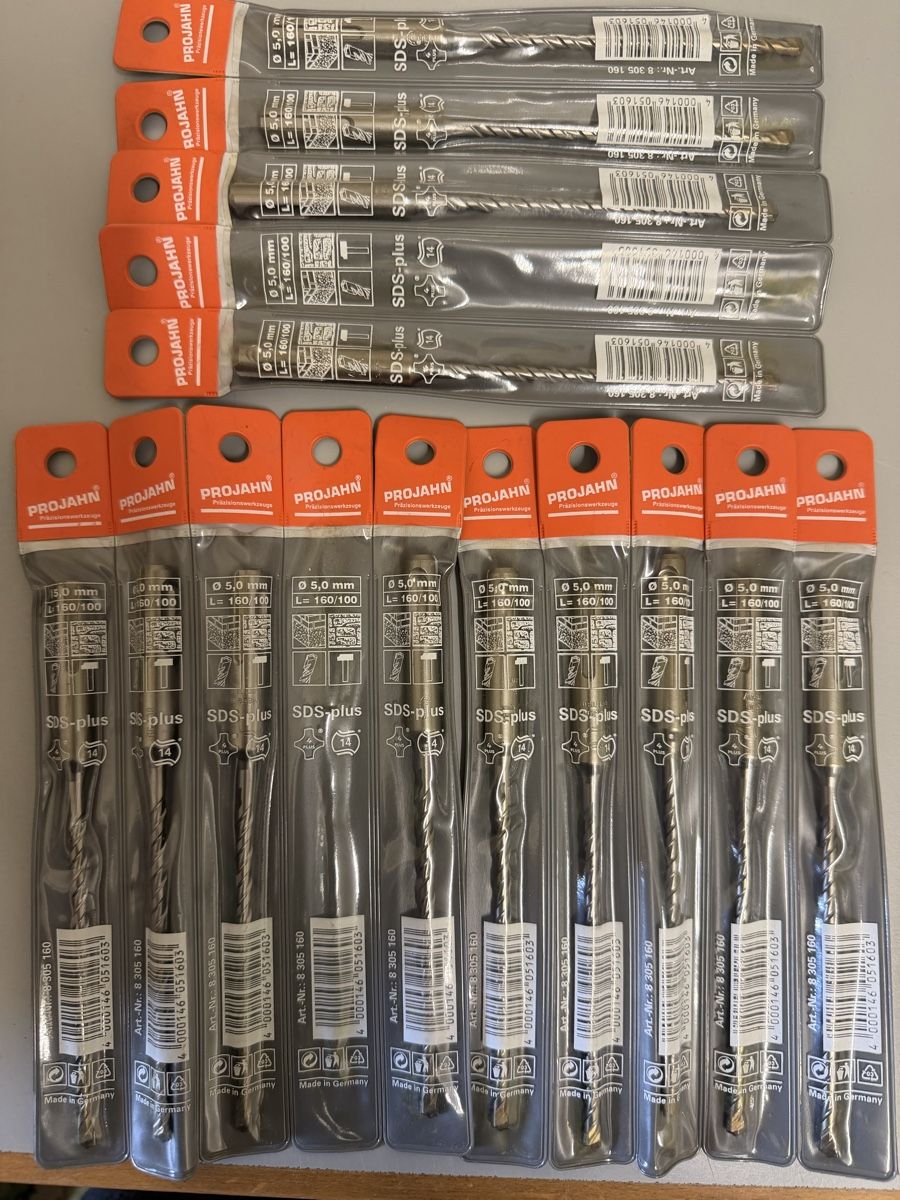 Alle Werkzeuge: 5er Bohrer 15 stück  – Neu und originalverpackt aus Zürich von papaplatte