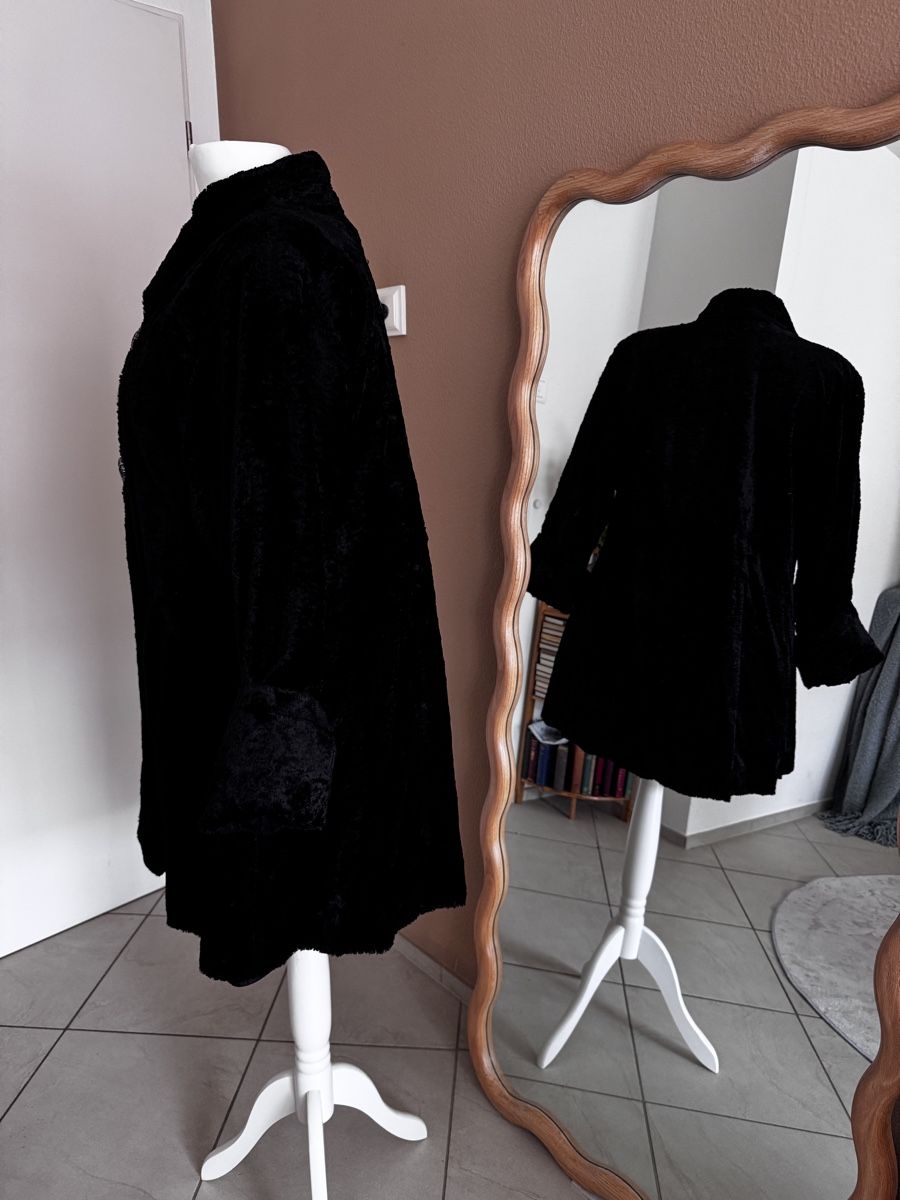 Cappotti: Feiner Kunstfellmantel schwarz XXL – Usato da Muttenz venduto da einfach-schoen 2