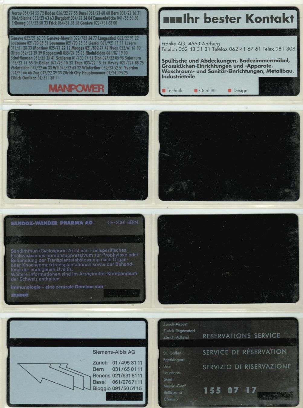 Cartes de téléphone: 8 Taxcards – D'occasion à Zürich par Tolima194 1