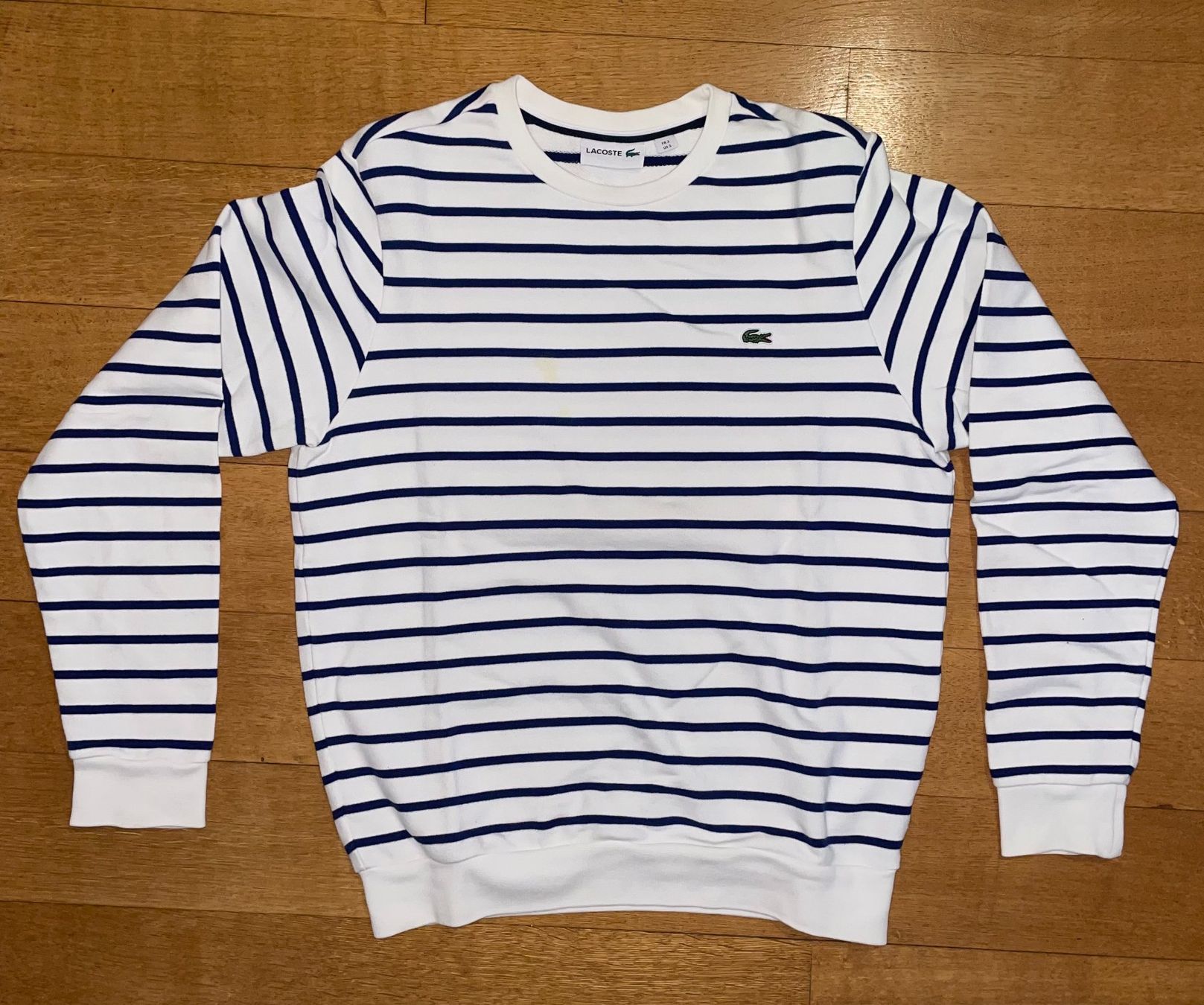 Lacoste Maglioni & Felpe: Lacoste Pullover weiss/blau gestreift (S) – Nuovo (secondo la descrizione) da Laufenburg venduto da mar_d5b9