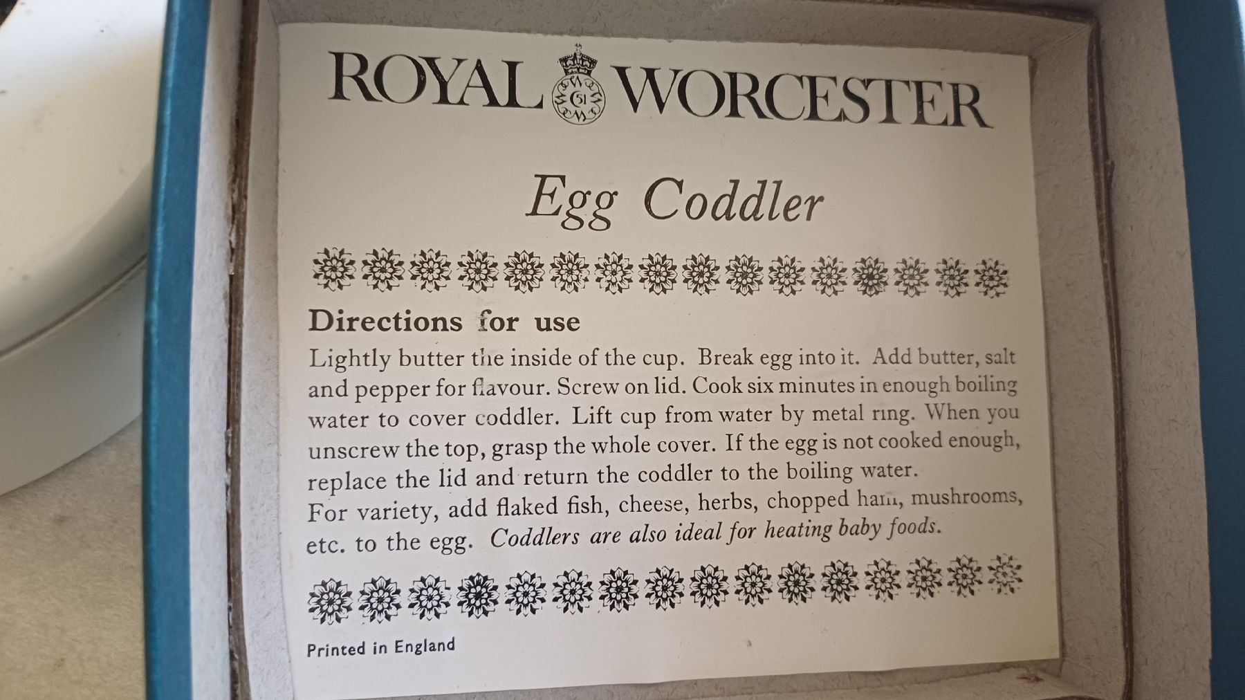Royal Worcester Sonstiges Geschirr: 4 Egg Codder – Gebraucht aus Flawil von Naphtali 4