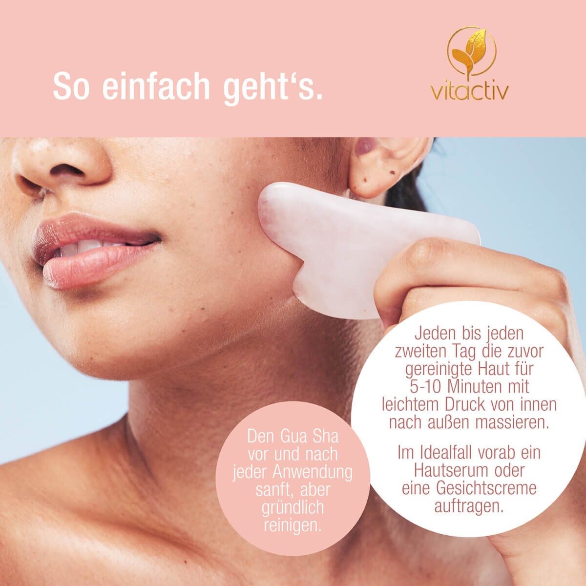 Cura del viso: GUA SHA STEIN Rosenquarz – Nuovo e nell'imballaggio originale da Windisch venduto da shop-easy 4