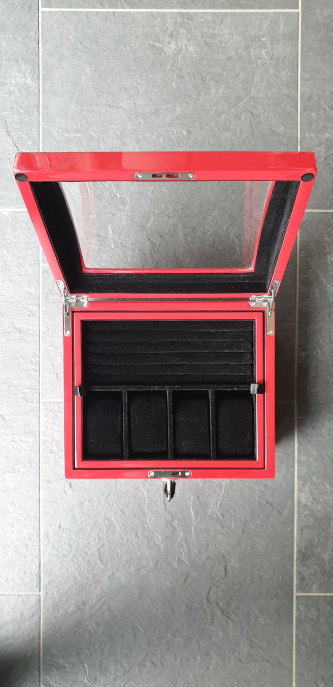 Portagioie: Windrose Schmuckkasten Schatulle Uhrenbox rot – Nuovo (secondo la descrizione) da Zürich venduto da Elian_ 3