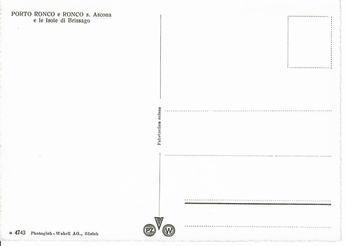 Cartoline postali: Ronco – Usato da Hochdorf venduto da Ziegel-16 1