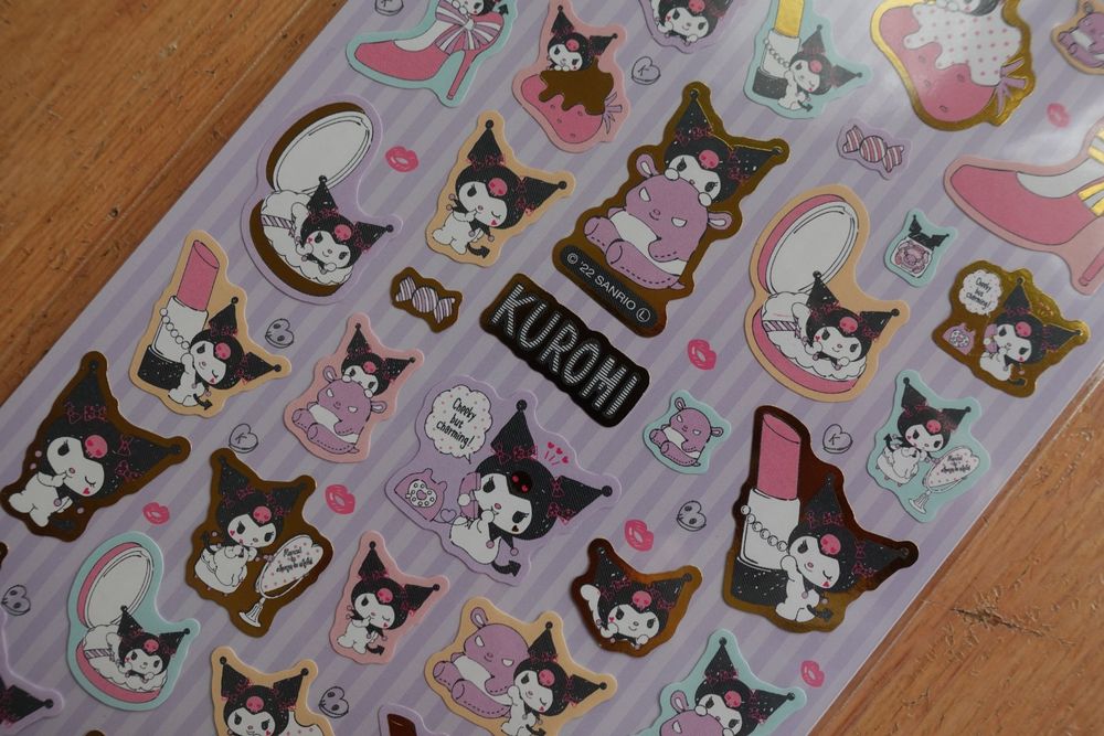 Süsse Sticker - Stickerbogen - Sanrio Kuromi (Neu (gemäss Beschreibung ...