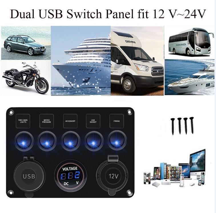 Schalter: 12V/24V Schalter Panel Kippschalter – Neu (gemäss Beschreibung) aus Thun von 365buy 2