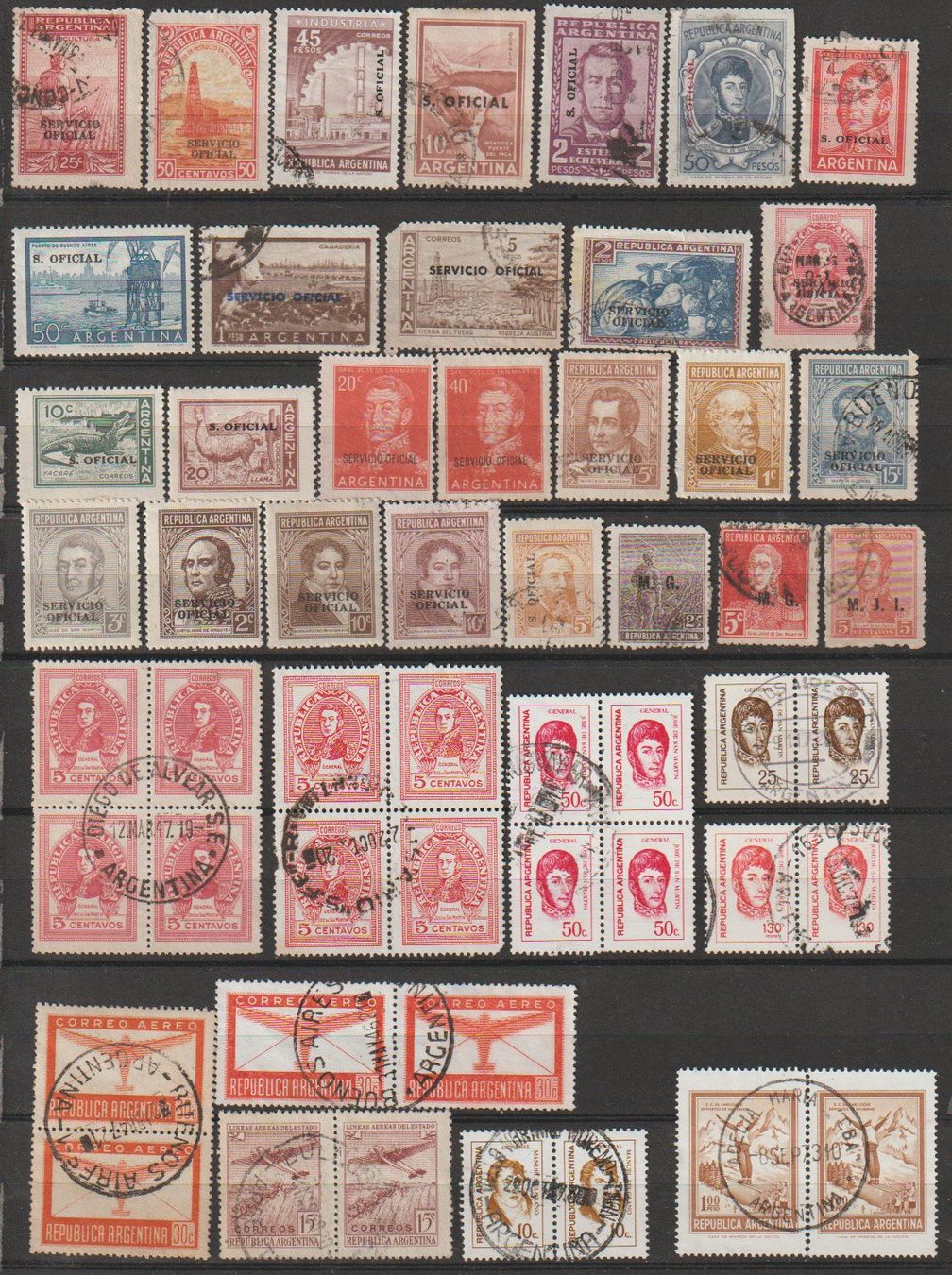 Tutti i francobolli: Argentina 1890-1980 – Usato da Crans-Montana venduto da kira56 1