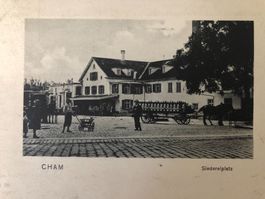Cham mit Siedlereiplatz guter Zustand 1911 Detailkarte