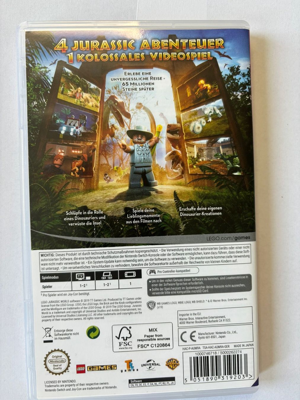 Spiele: Lego Jurassic World (Nintendo Switch) – Gebraucht aus Herisau von  2