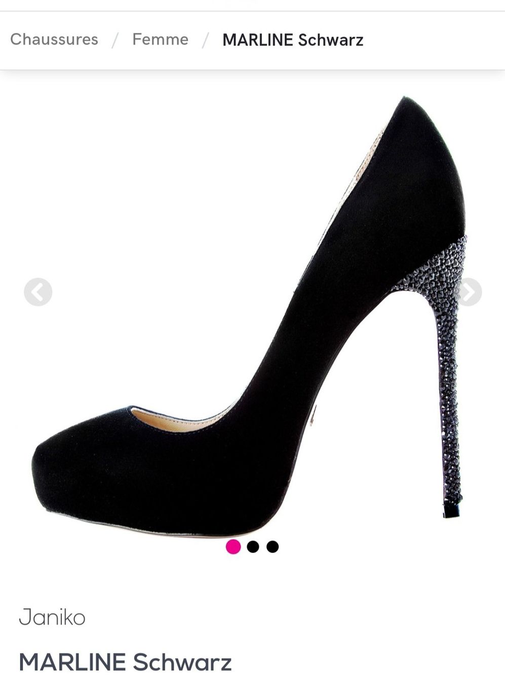 Scarpe da donna: Escarpins Janiko noirs strass T38 – Nuovo e nell'imballaggio originale da Sierre venduto da Lily88