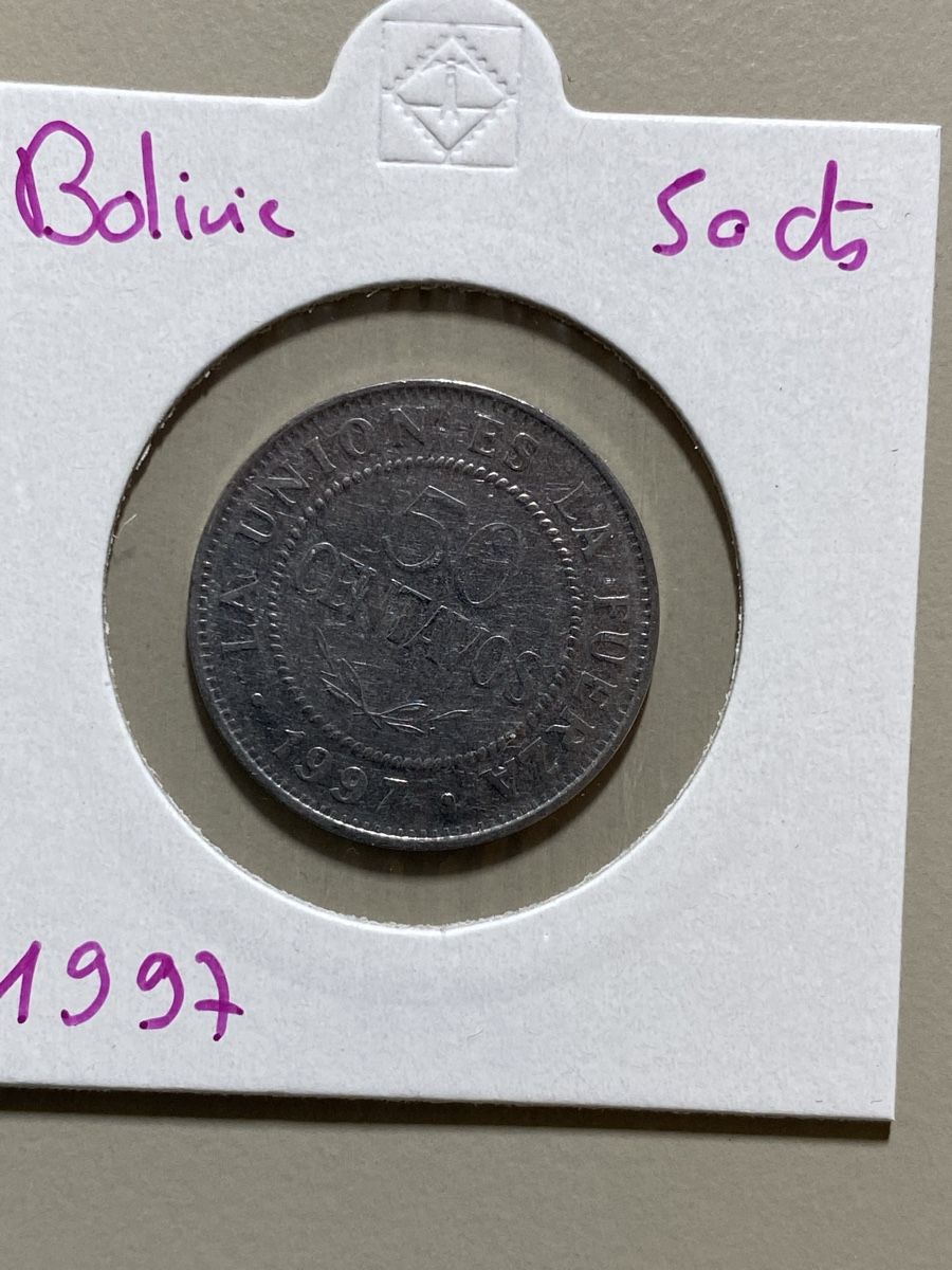 Tutti le monete: Bolivie - 50 centavos - 1997 – Usato da Payerne venduto da Mike1682