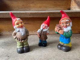Kleine Vintage Gartenzwerg Deko VERSAND 9.-
