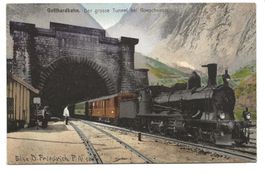 Gotthardbahn (UR) Der grosse Tunnel bei Göschenen - 1907