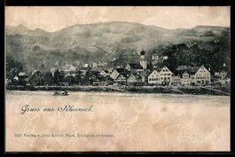 AK Rheineck /St. Gallen, Ortsansicht mit Kirche und Ufer