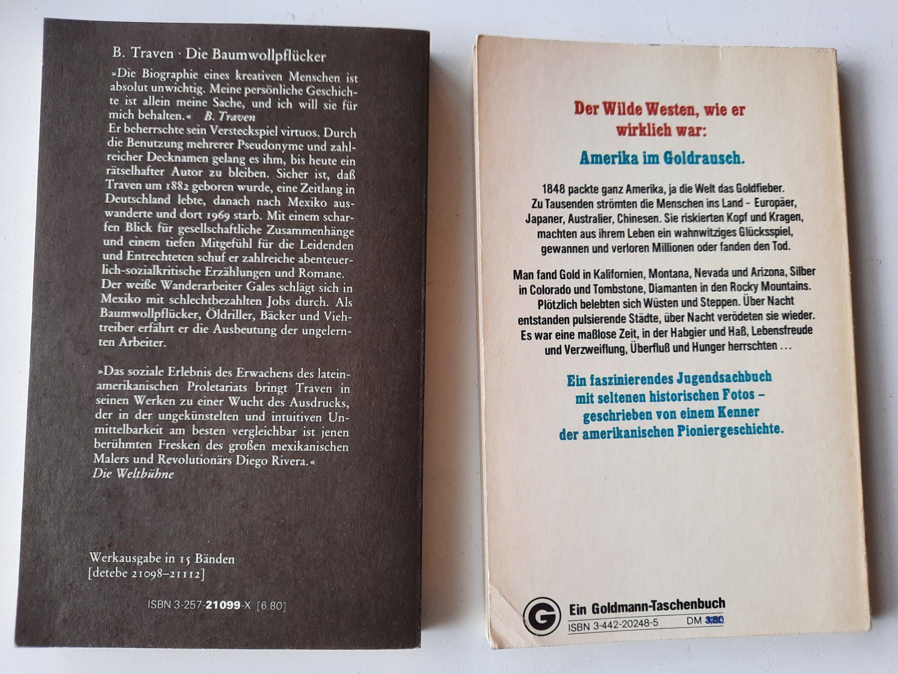 Libri: Baumwollpflücker und Goldrausch; 2 Büche – Usato da Niederteufen venduto da Buecherwurm_70 1