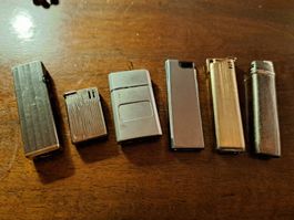 Konvolut Feuerzeuge, Vintage, Diverse Marken, Rarität!Metall