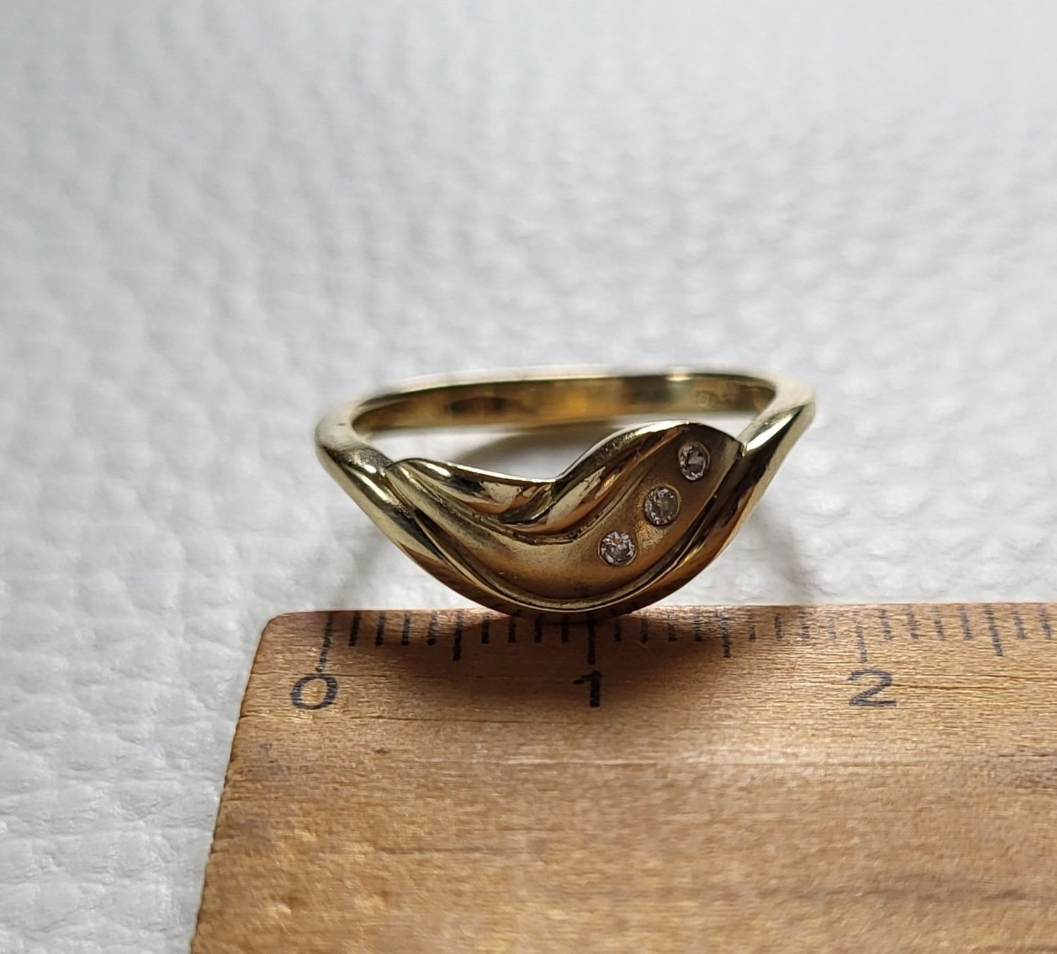 Anelli: Gold 585 Ring Mit Brillanten – Usato da Wald ZH venduto da Dasilver 2