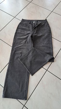 Pantalon large noir délavé taille S