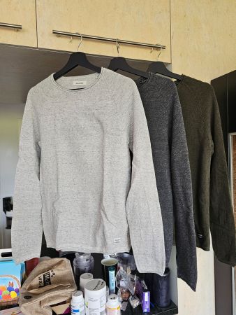 3er Set Jack&Jones Herren Crewneck Pullover Grösse S