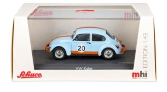 Volkswagen Modellini d'auto: VW Käfer 1200 #20 Gulf Design hellblau / orange / Decor – Nuovo e nell'imballaggio originale da Gerlafingen venduto da espero88 7