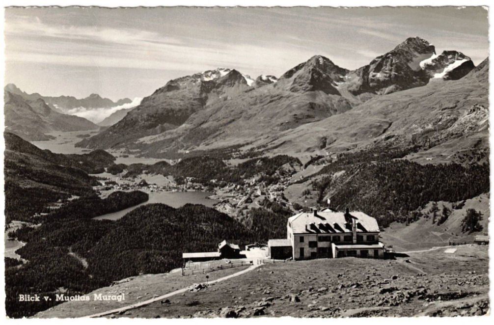 Cartoline postali: St. Moritz - Standseilbahn Muottas Muragl Bergstation – Usato da Binningen venduto da Mountainrider