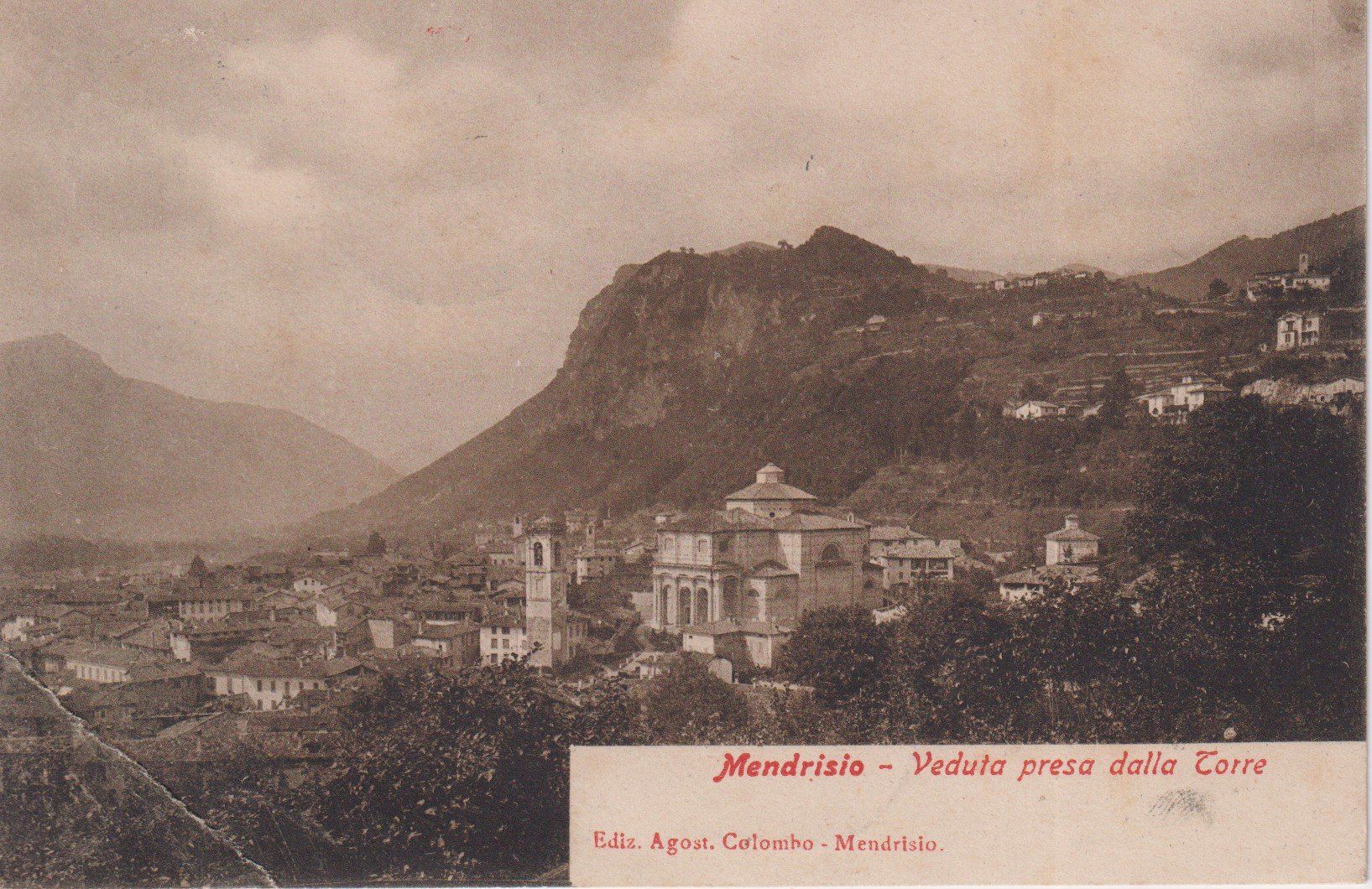 Cartes postales: AK Mendrisio Veduta dalla Torre - 1904 – D'occasion à Riva San Vitale par MAR-NAPO