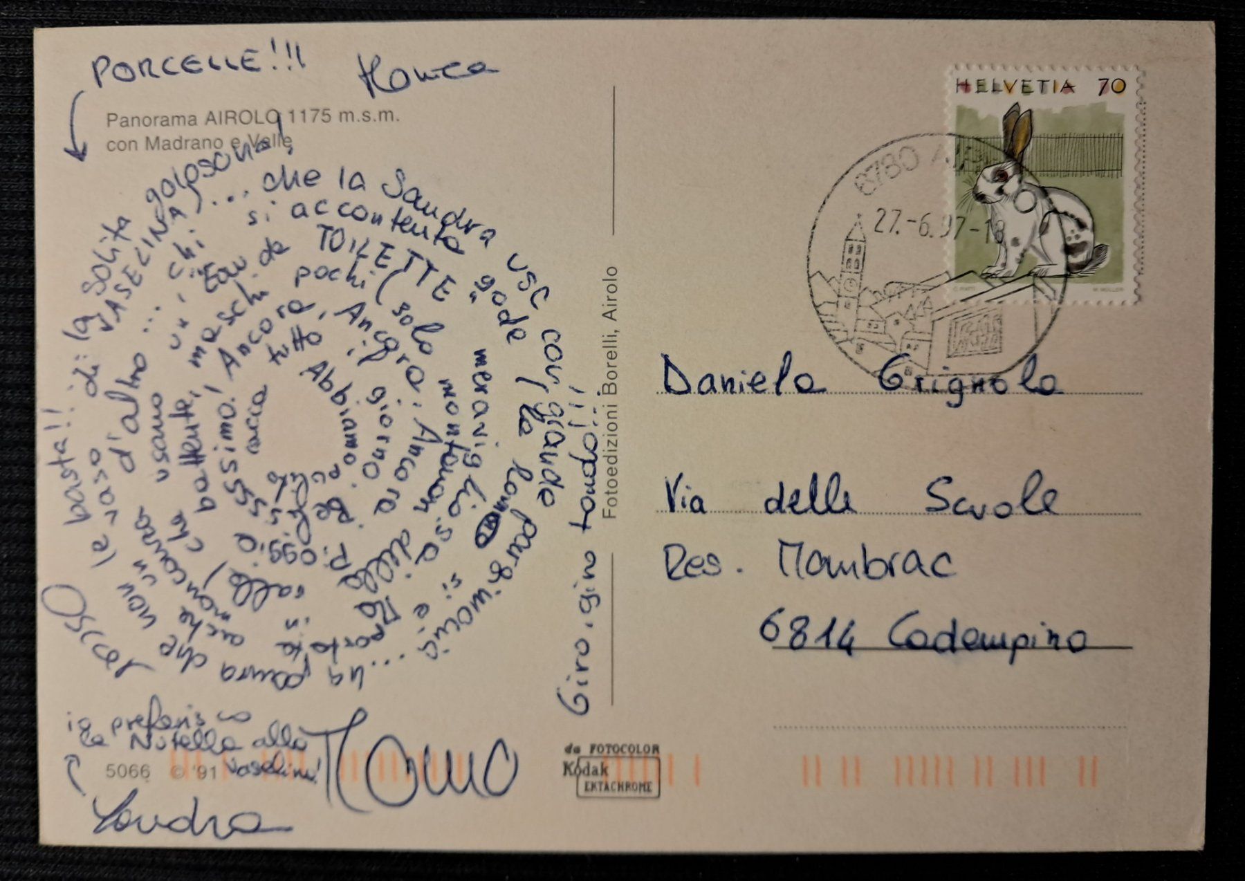 Ansichtskarten: AIROLO 1997 – Gebraucht aus Ponto Valentino von giorgia06 1