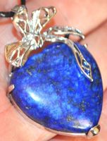 Halskette 2709 – Herz mit Schlaufe – Lapislazuli 47x31mm