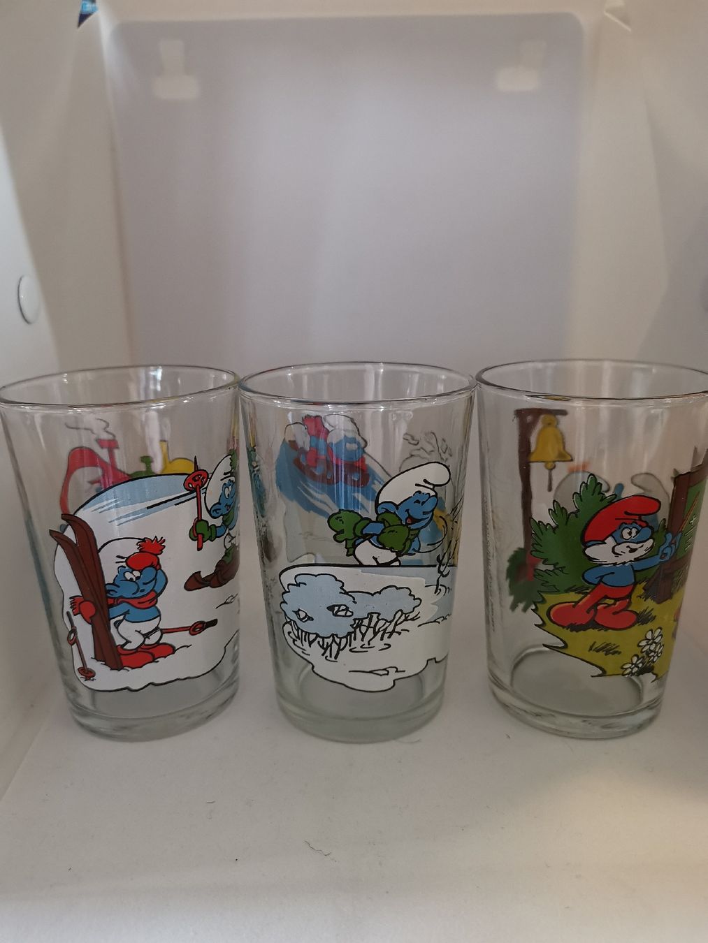 Bicchieri: 3x Schlumpf Trinkgläser Vintage – Usato da Stans venduto da Findus7318 1