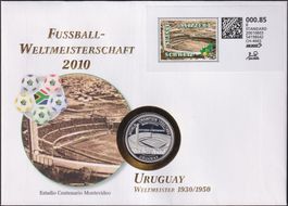 2010: Numisbrief /Münzbrief Fussball-WM.