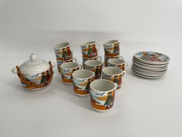 Japanisches Kaffeeservice, Geschirr, Vintage