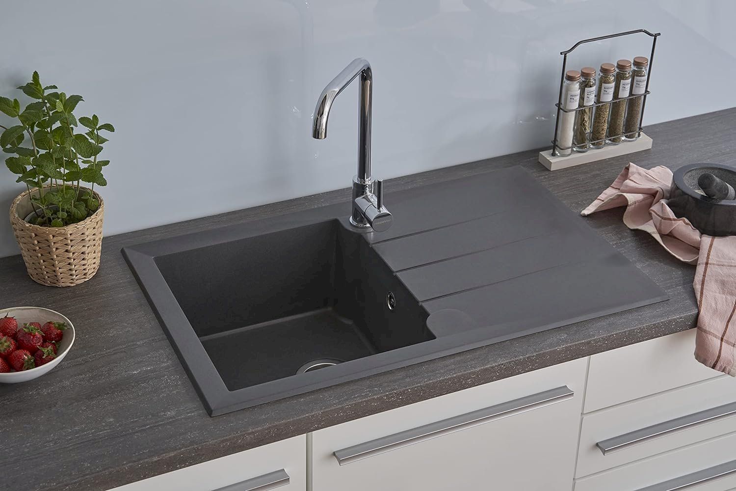 Lavabi & lavandini: Respekta Alineo 81x50cm grau – Nuovo e nell'imballaggio originale da Bottighofen venduto da zaap 3