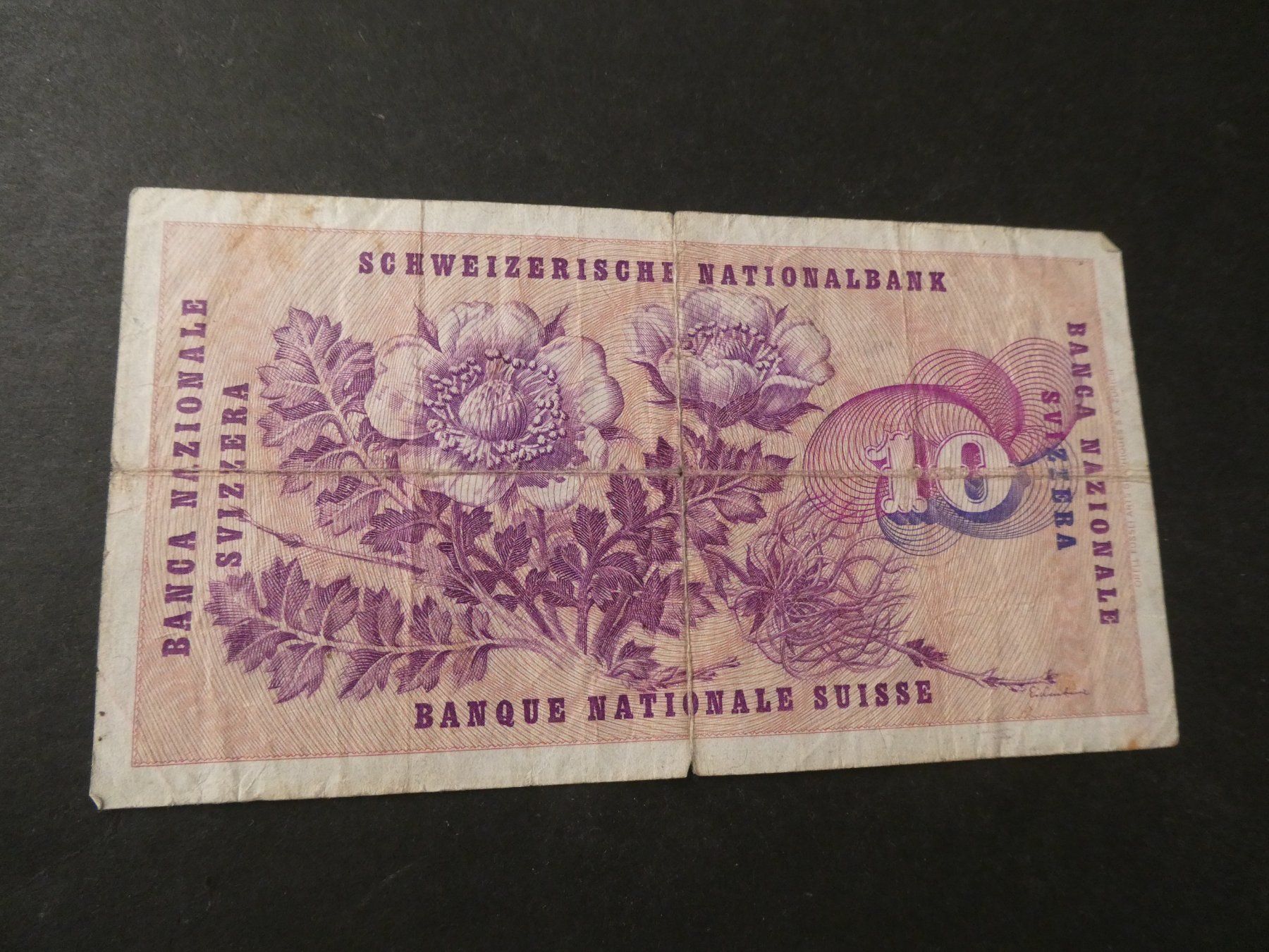 Banconote: Schweiz 1970, 10 Franken – Usato da Hinterforst venduto da Rohusri 1
