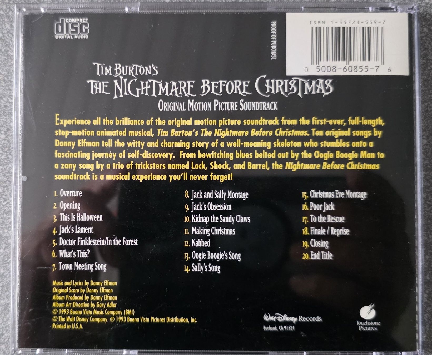 CD: Nightmare Before Christmas - Motion Picture Soundtrack CD – Usato da Oetwil am See venduto da fineli2 1