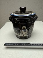 Keramik Vorratsdose Wintermotiv schwarz guter Zustand