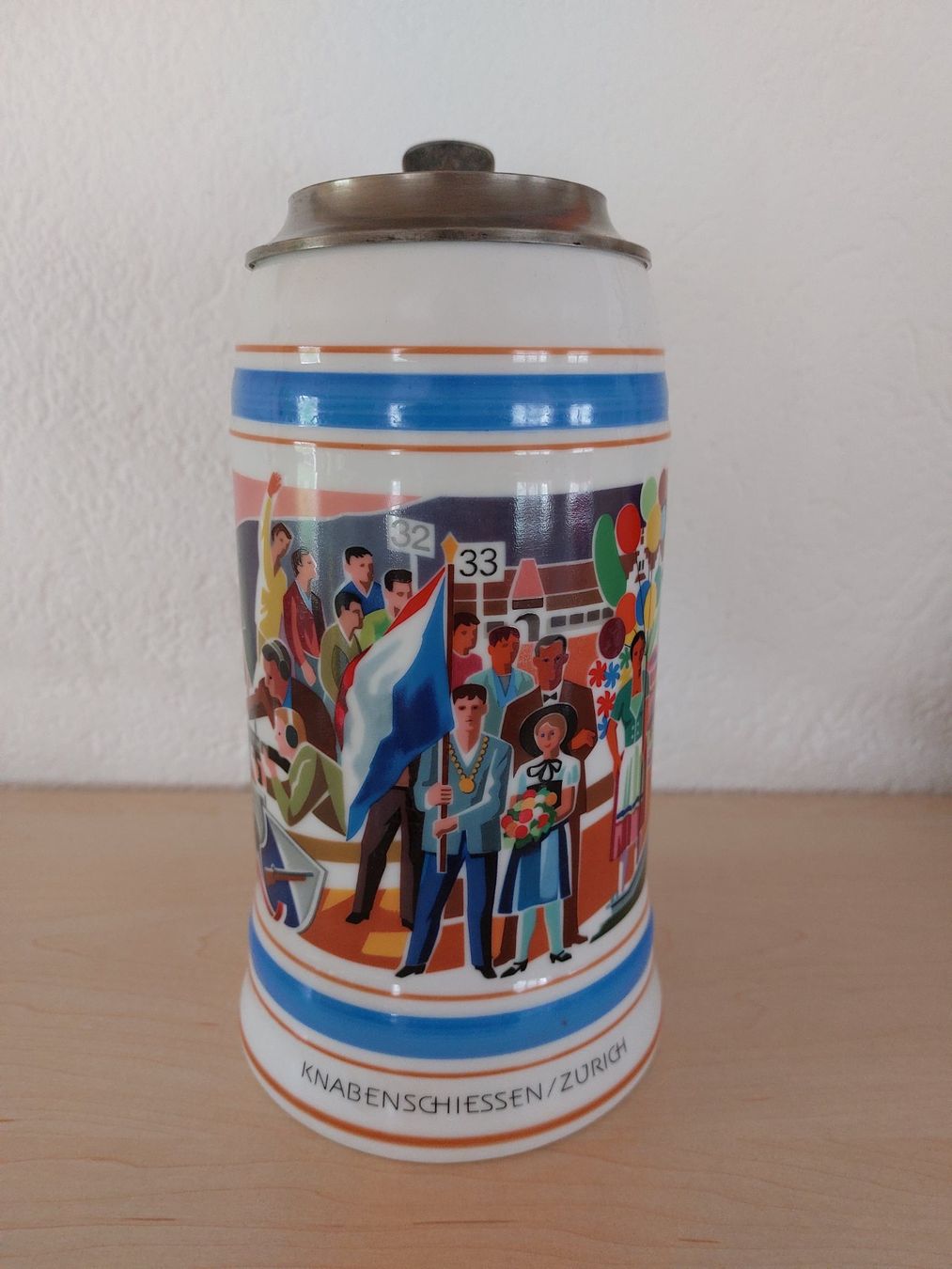 Caraffe: Zürcher Sechseläuten Krug mit Deckel – Usato da Bennau venduto da K.H.H. 2