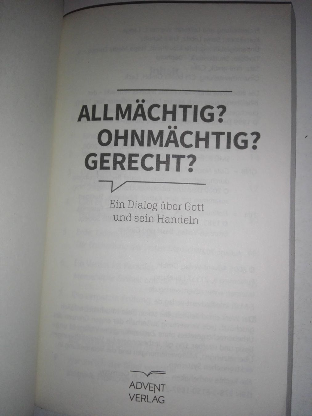 Bücher: Allmächtig? Ohnmächtig? Gerecht? - Ein Dialog über Gott & .. – Neu (gemäss Beschreibung) aus St.Gallen von elk2022 1
