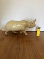 Nashorn 🦏 Figur Stein handgeschnitzt (2.72kg) beschädigt 
