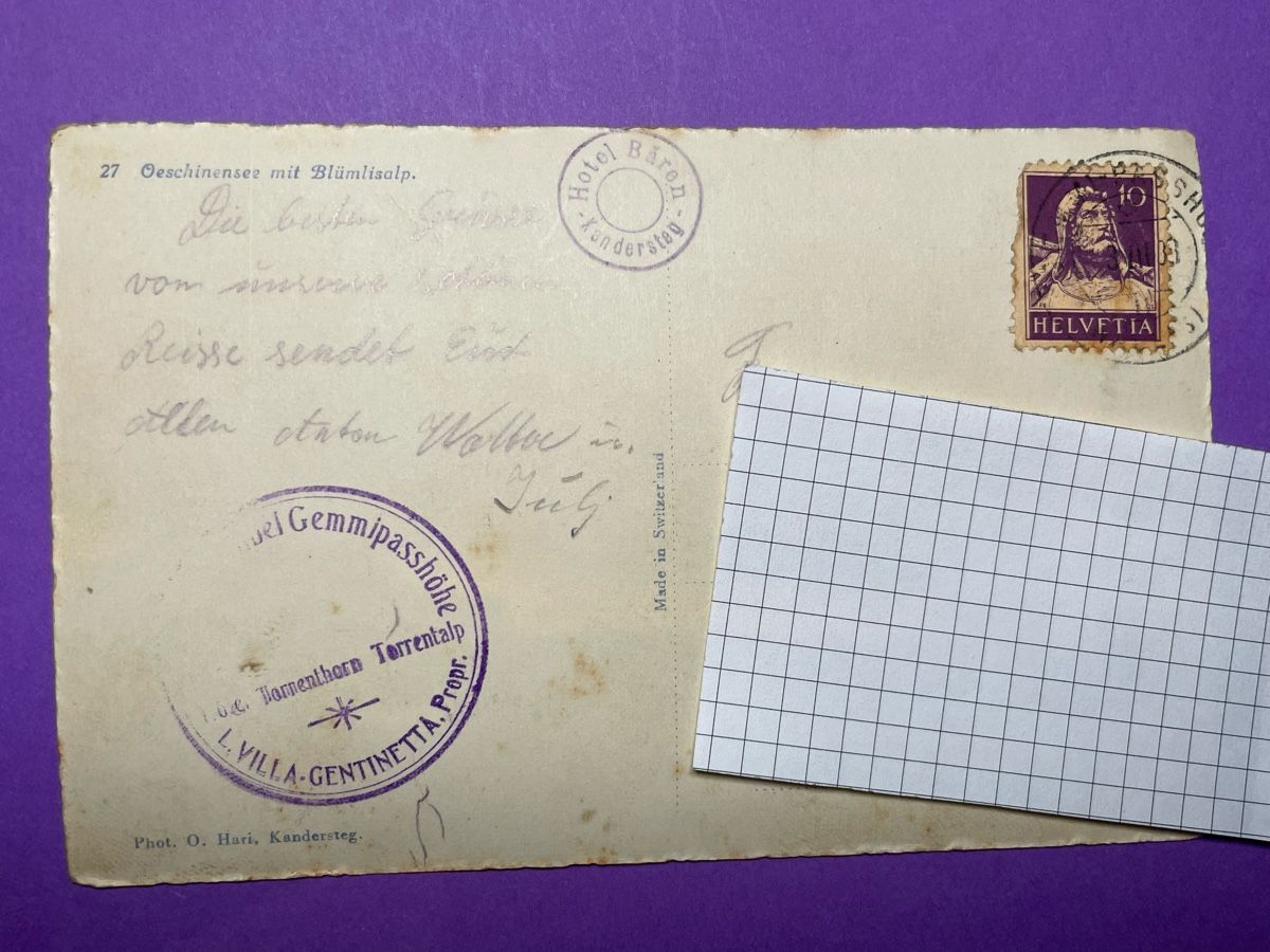 Cartoline postali: AK von Öschingensee mit Blümlisalp – Usato da Rümlang venduto da Kartenpost1 1