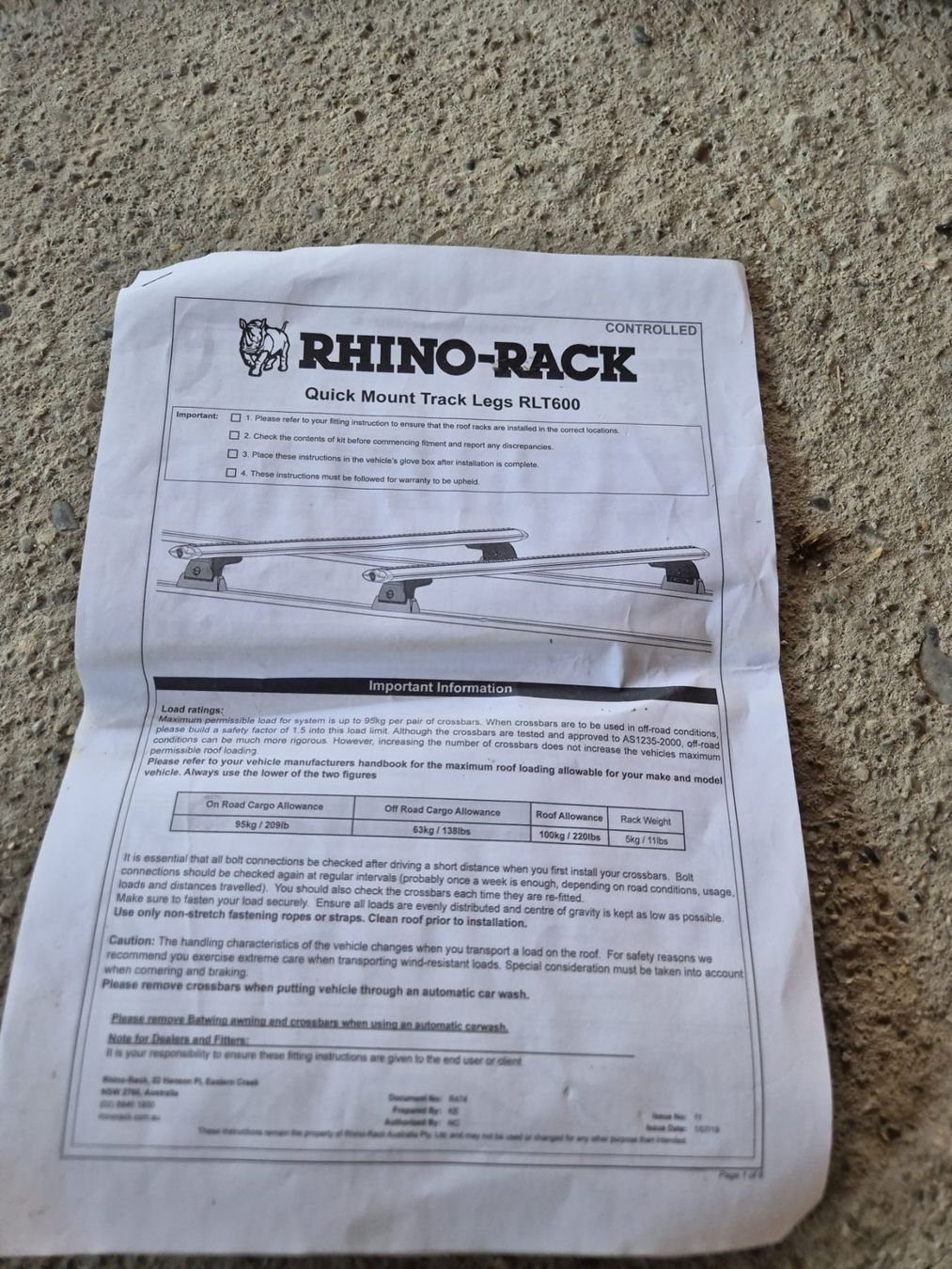 Rhino-Rack Portapacchi: RHINO-RACK  VORTEX RLT600 Querträger – Usato da Auswil venduto da boumi85 3