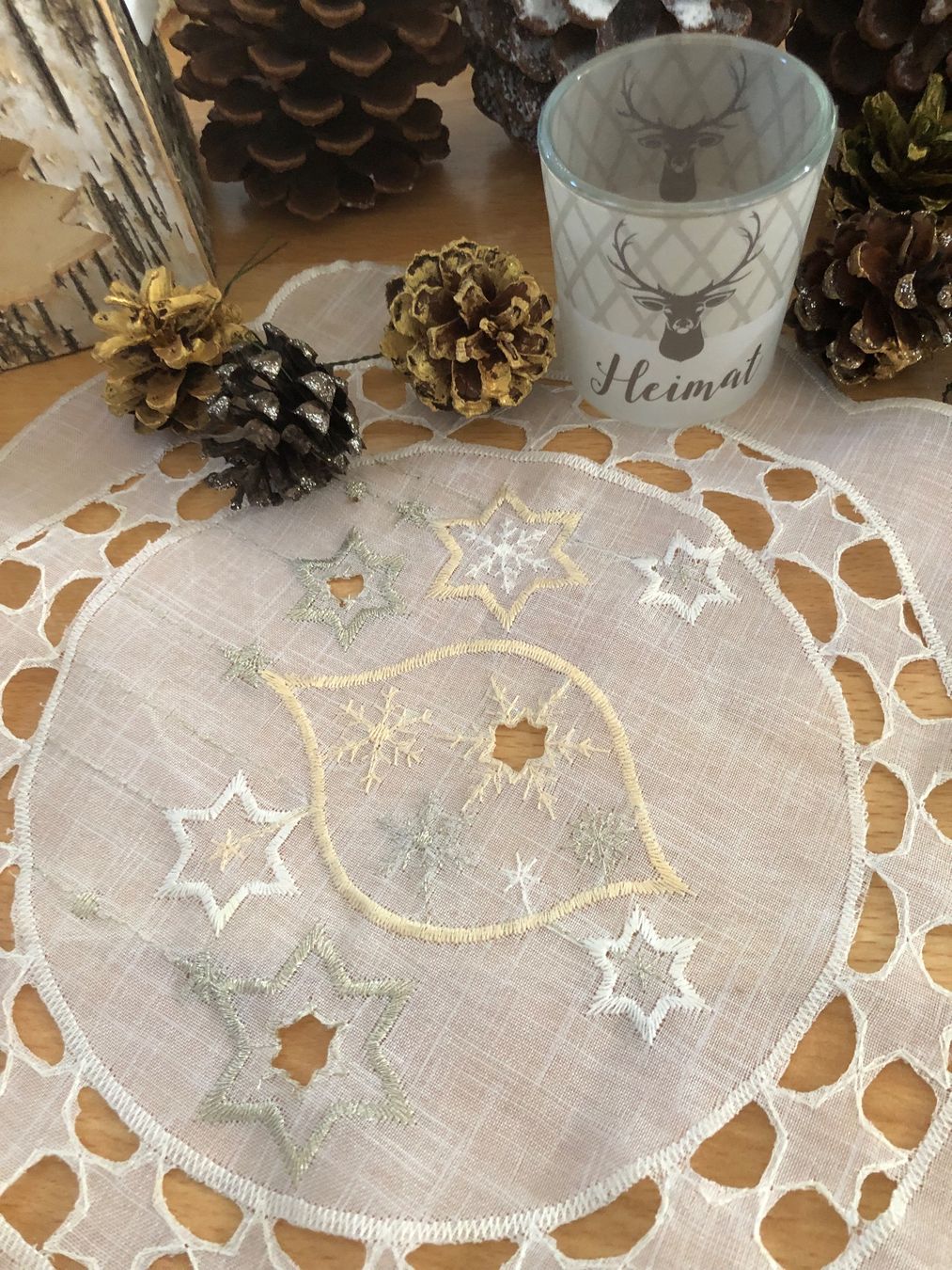 Tutte le decorazioni: Winter Deko Set mit Kerzenständer und Windlicht Hirsch – Usato da Veltheim AG venduto da Beazam 4