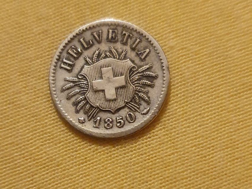 Tutti le monete: 5 Rappen 1850 – Usato da Wallenwil venduto da Rainbow45