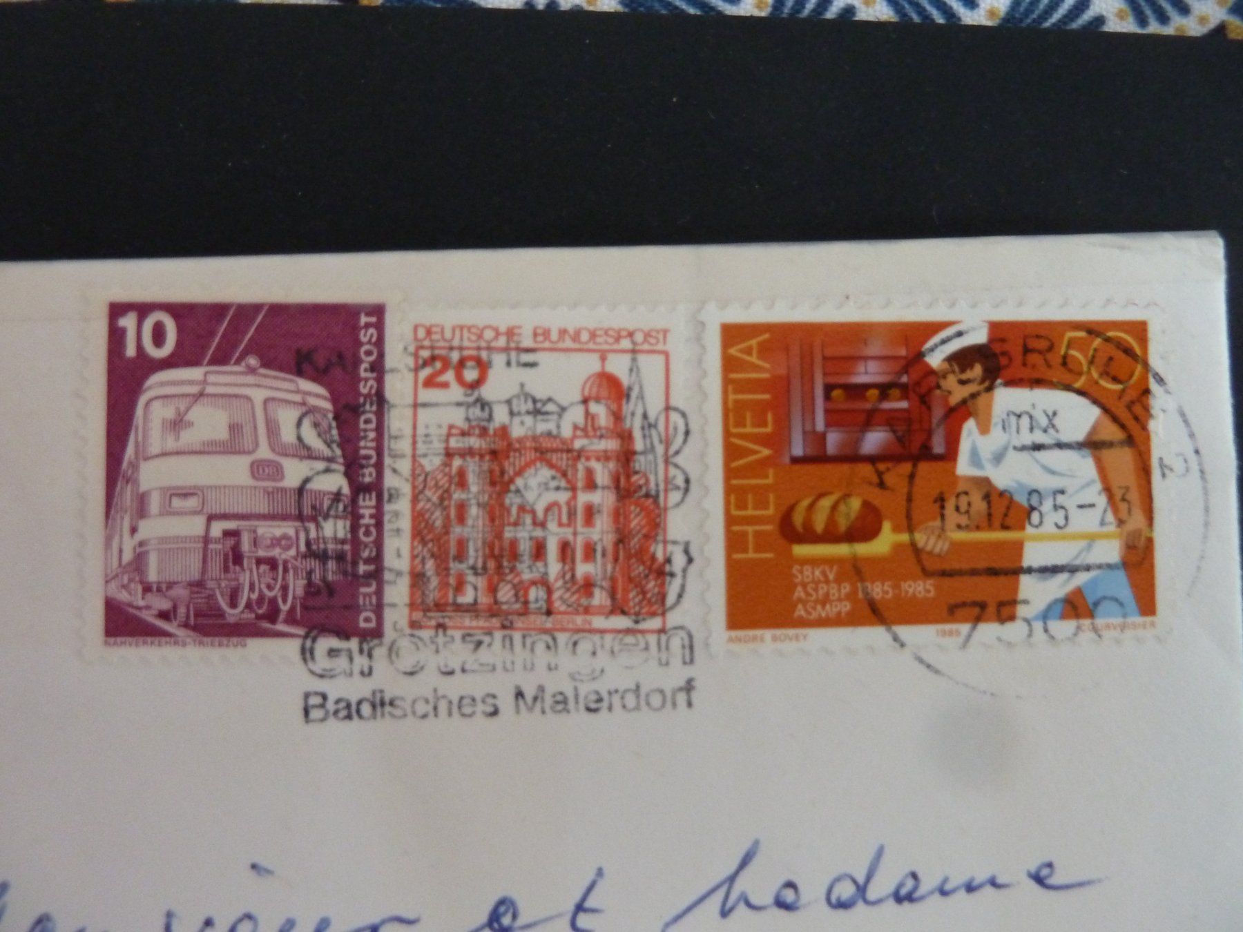 Alle Briefmarken: Lettre oblitérée CH + DE (3576) – Gebraucht aus Onex von BANGON80 1