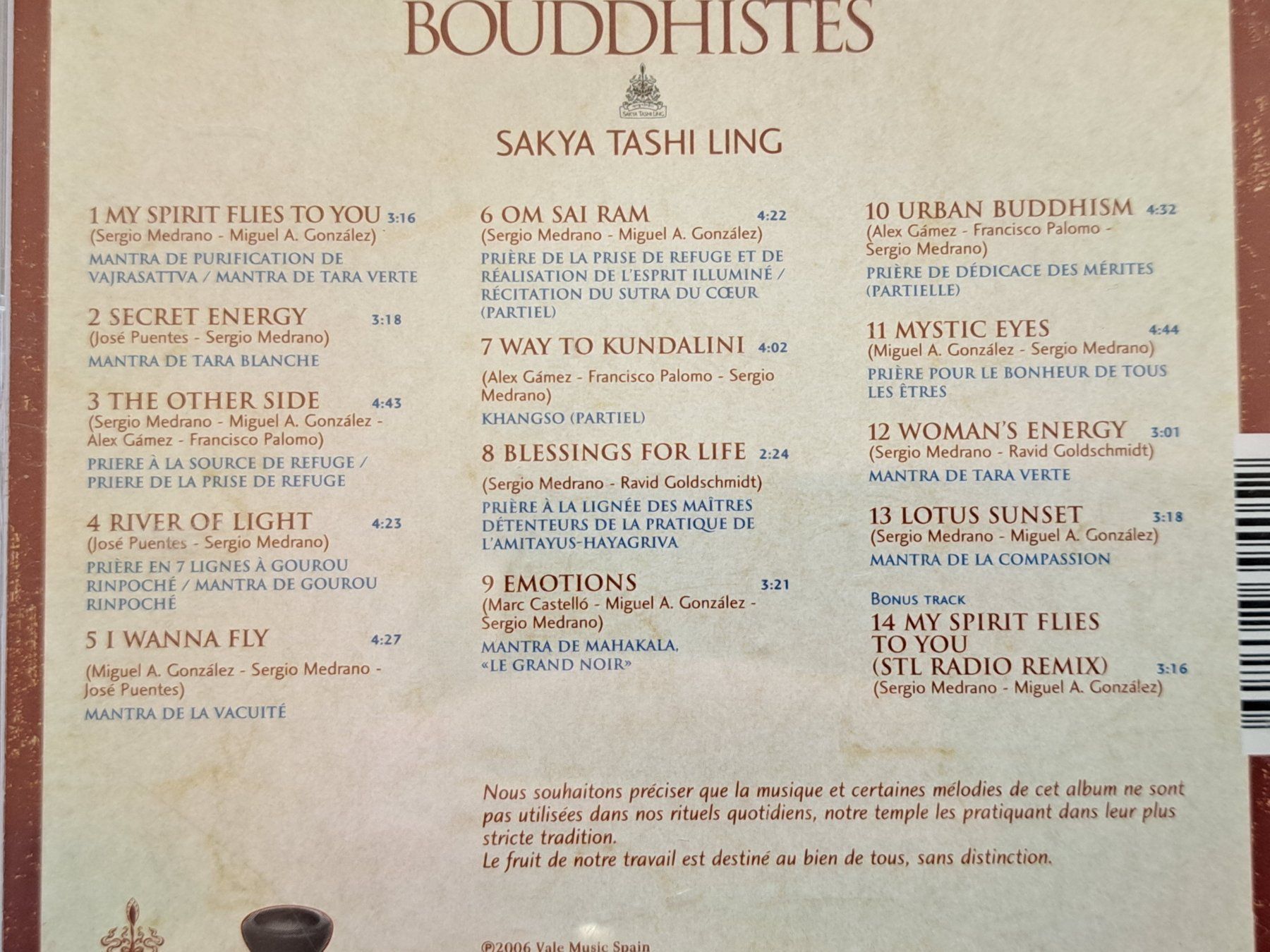 CDs: Cd Les Moines Bouddhistes  – D'occasion à Pully par bro_n52j 2