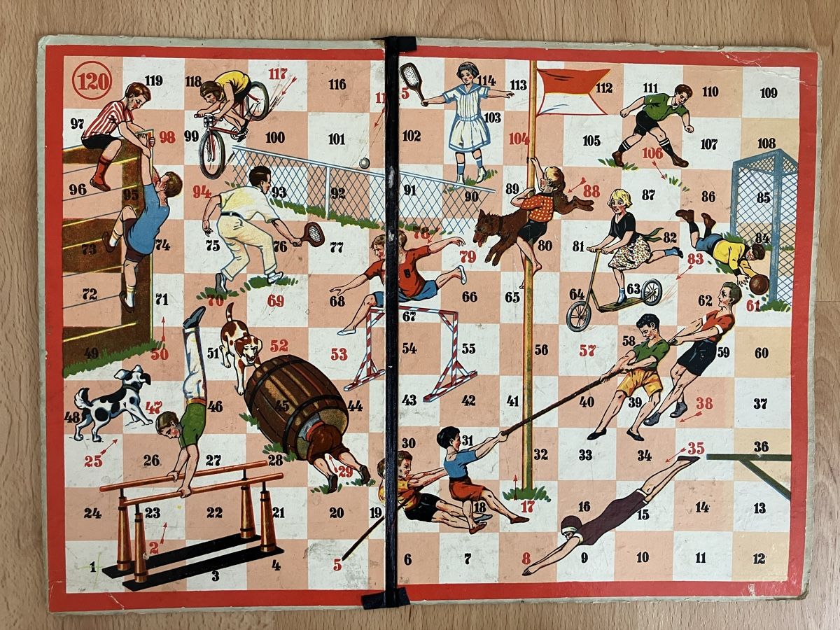 Giochi: Altes Spielbrett Leiterlispiel – Usato da Burgdorf venduto da blume016