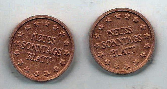 Medaglie: NEUES SONNTAGS BLATT, 1.50 1986 Kunststoff – Nuovo (secondo la descrizione) da Mesocco venduto da Nugivendus 1