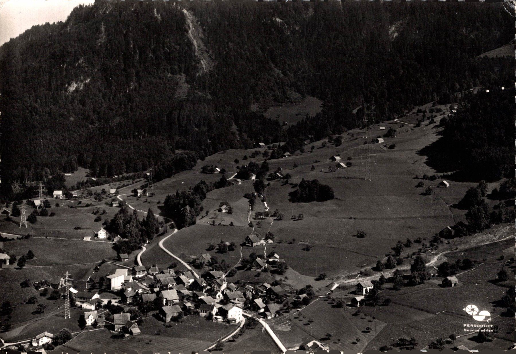 Cartoline postali: Mit dem Flugzeug über ... Oberterzen – Usato da Bronschhofen venduto da Astore