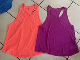 2 H&M Sport Tank Tops, Gr. MSommerfarben, Top Zustand