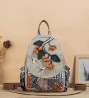 Boho Vintage Rucksack Damen – Retro Ethno Stil 30x22x14