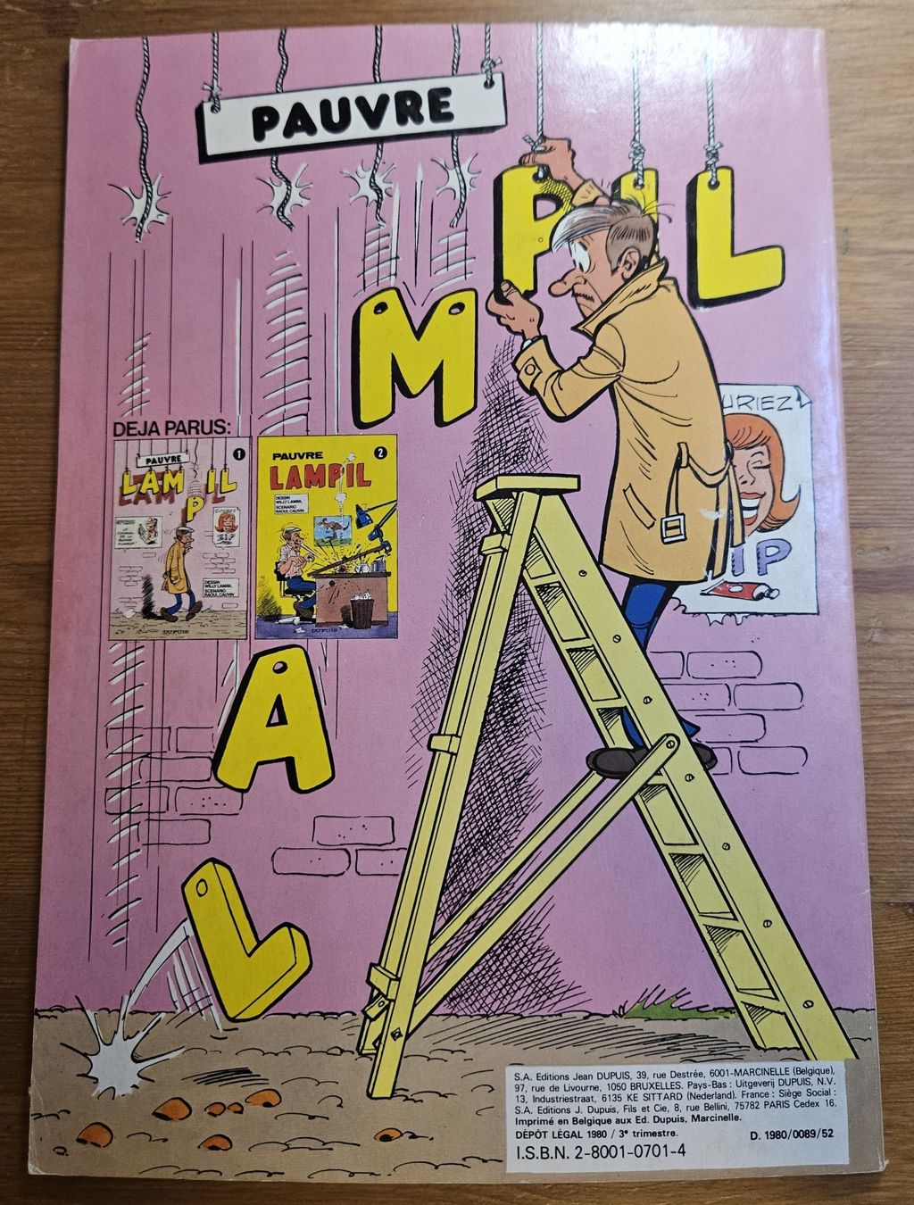 Fumetti: Pauvre Lampil N 3 E.O. (T.B.E.)  ED.BROCHE – Usato da Prévonloup venduto da bitume1975 2